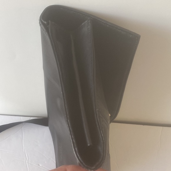 Tano Vintage Black Leather Clutch Envelope Style Bag - Picture 12 of 16